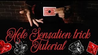 Hole Sensation // card trick // tutorial