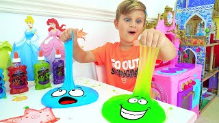 Diana dan Roma bermain dengan slime dan membuat slime raksasa.