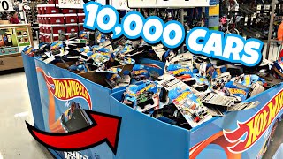 HOT WHEELS PEG HUNTING! 10,000 CAR DUMP BIN! INSANE AMOUNT OF CARS | JonRacer3