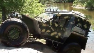 Вездеход "ХИЩНИК -2901" преодоление ручья, часть 2