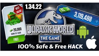 Jurassic World The Game HACK MOD APK FREE ANDROID AND IOS DOWNLOAD VERSION 1.34.21--1.34.22