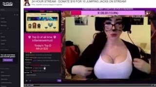 Girl Strips & Shakes Her Boobs for Money and viewers on Twitch Livestream!!! (WTF NEWS)