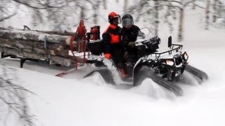 Polaris 550 Prospector tracks & Atv-Expert Timber Pro 600 skiset