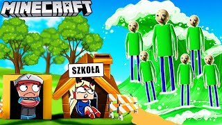 BAZA SZKOŁA VS TSUNAMI BALDI - MINECRAFT TSUNAMI CHALLENGE| Vito vs Bella