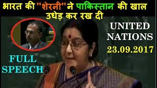 Don't Miss it : Sushma Swaraj Fired Over Pakistan in United Nations(UN) | शेरनी का रौद्र रूप |
