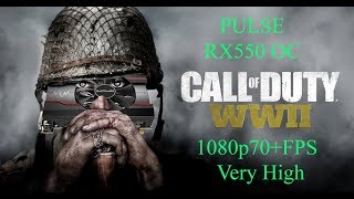 GPU: AMD SAPPHIRE PUSLE RX550 OC 4GBv = Test on = CoD WWII
