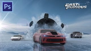 КОЛЛАЖ В ФОТОШОП ПОСТЕР "ФОРСАЖ 8 | The Fate of the Furious"