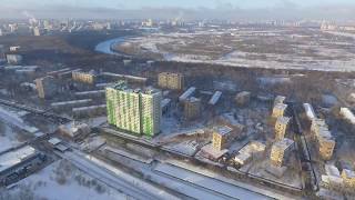 Демонтаж, Снос пятиэтажки по адресу Малая Филевская 16. Аэросъемка.