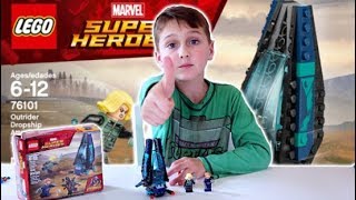 LEGO SUPER HEROES Outrider Dropship Attack (76101) Unboxing, Timelapse Build, Review and Play FUN