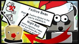 *NEW* FESTIVE SPROUTS, NIGHT BELL & BUBBLE BEE MAN MASK! | Roblox Bee Swarm Simulator