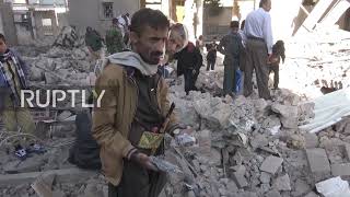 Yemen: First responders search for victims in rubble after Saudi-led airstrikes in Sanaa