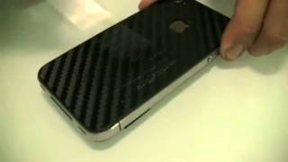 Карбоновая пленка для iPhone 4 4S Тест