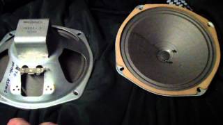 1970 8" Quam Pin-Cusion Frame AlNiCo Full-Range Speakers - From Magnavox Astro-Sonic Stereo.