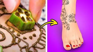 Temporary tattoo with henna! Beauty Hacks