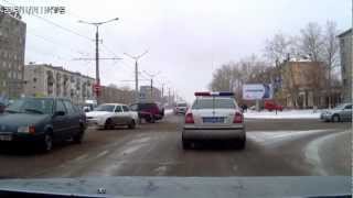 Экипаж ДПС на красный + пингвины.Видеорегистратор