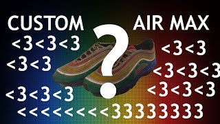 custom : air max 97 arc-en-ciel