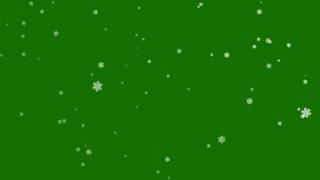 Snow Falling Animation   Black and Green Screen Background