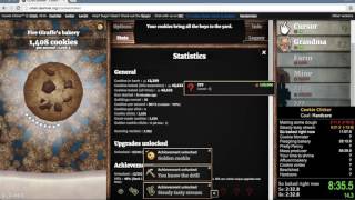 Cookie Clicker - Hardcore Achievement Speedrun in 2:48:53 (WR)