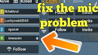Pubg mobile mic problem fix | solved | teaching world