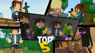 TOP 5 ANIMAÇÕES MINECRAFT DO CANAL