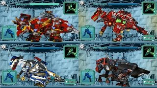 Repair dino robot 5 in 1: Terminator T-rex, Spinosaurus, T-rex cops, Megalosaurus,Triceratops 1080p