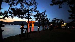 日本三景 『安芸の宮島』 夕景 - 厳島神社ライトアップ Miyajima Itukusima shrine