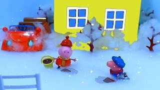 свинка пеппа. День Рождения папы свина 1 серия. Мультфильм для детей с игрушками.