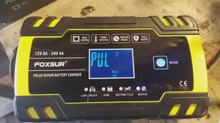Хорошое автоматическое зарядное устройство для аккумуляторов FOXSUR 12V 8A 24V 4A FBC 122408D. Ч. 1