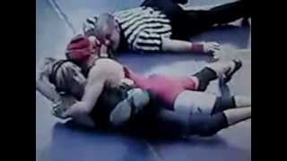 amazingly talented young woman pins guy in a tough wrestling match intergender fight