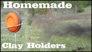Dirt-Cheap Homemade Wire Clay Holders & Other Targets
