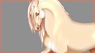 Лошадь исполняющая пиаффе\ Horse performing the piaffe speedpaint