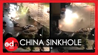 Unbelievable! Massive Sinkhole Swallows Dozens of Cars in China