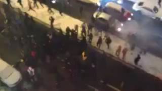 Драка футбольных фанатов в Киеве 6 декабря