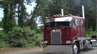 KENWORTH CABOVER BURNOUT! ! ! ! ! ! ! ! CAT POWER! ! ! ! !