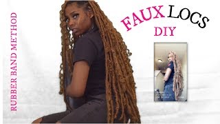 FAUX LOCS RUBBER BAND METHOD!!!