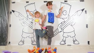 GIANT 3 MARKER CHALLENGE XXL • KIDS PRETEND PAINT - Studio Bubble Tea