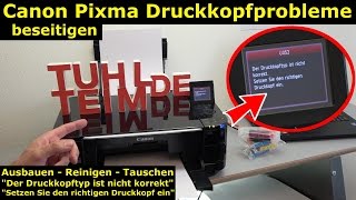 Canon Pixma Druckkopfprobleme beseitigen - FIX - U052 Druckkopftyp ist nicht korrekt - [4K Video]