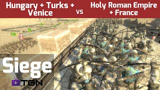 Medieval 2 Total War Online Battle # 128 (2v3 Siege) - leeroy jenkins!!!!