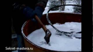 Лайфхак Как Слить Воду из Замерзшей Бочки