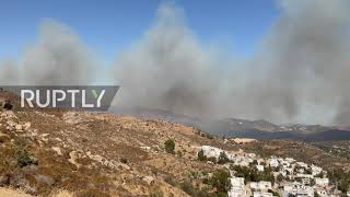 Turkey: New fire scorches through Bodrum