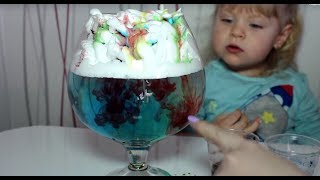 DIY ЦВЕТНОЙ ДОЖДЬ! КАК СДЕЛАТЬ опыт с водой, краской и пеной для бритья