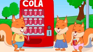 Famille d'Écureuil - Distributeur Automatique De Coca-Cola Animé 2022 en Français