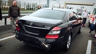 ДТП на Бажана в Киеве: Пьяный на Опеле Догнал Mercedes и Infiniti.