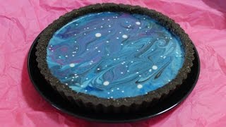 No Bake Galaxy Cheesecake Tarte Easy Recipe ギャラクシーマーブルチーズケーキタルト 簡単 レシピ