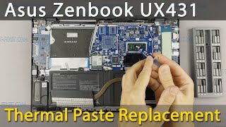 Asus Zenbook 14 UX431 Disassembly, fan cleaning and thermal paste replacement