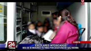 Cañete: más de 80 niños  resultaron intoxicados con desayuno de Qali Warma