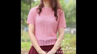 Летняя Кофточка Крючком Реглан - 2019 / Summer Blouse Crochet Raglan