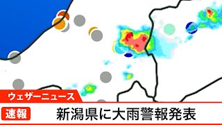 新潟県に大雨警報発表(2022.7.26)