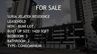 FOR SALE: CONDOMINIUM @ SURIA JELATEK RESIDENCE (2019) | #CoachHartanahTV
