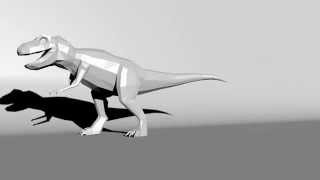 Blender - анимация динозавра